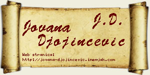 Jovana Đojinčević vizit kartica